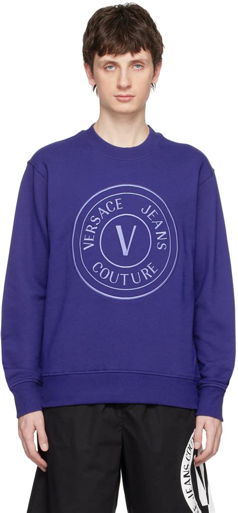 versace jeans sweatshirt blue|Versace Jeans couture official site.